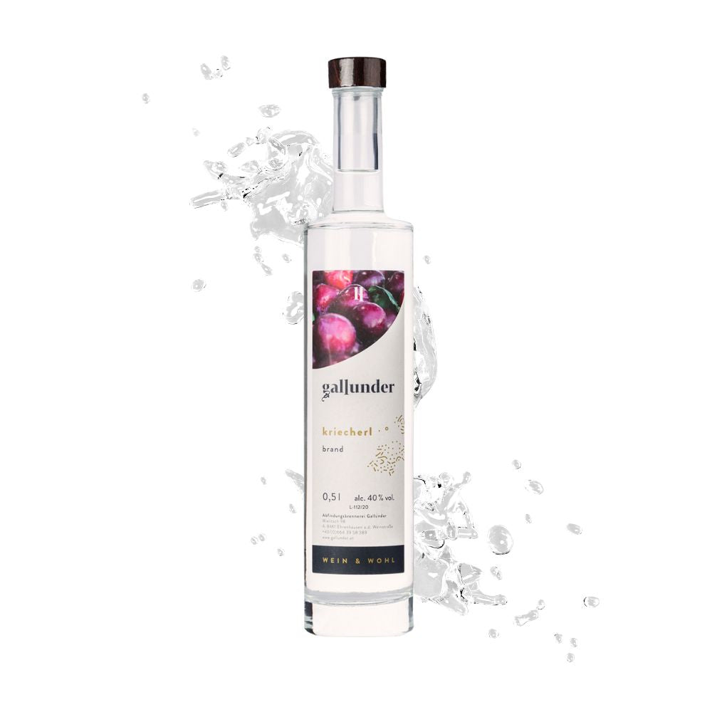 Destillat Kriecherl Splash Hintergrund